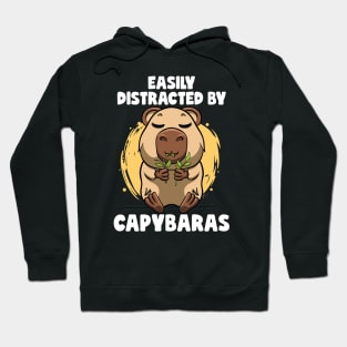 Easily distracted By Capybaras Lover Rodent Cute Capybara Hoodie